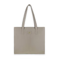 Everyday Women's Graphite Grey Leather Zipper Tote Bag